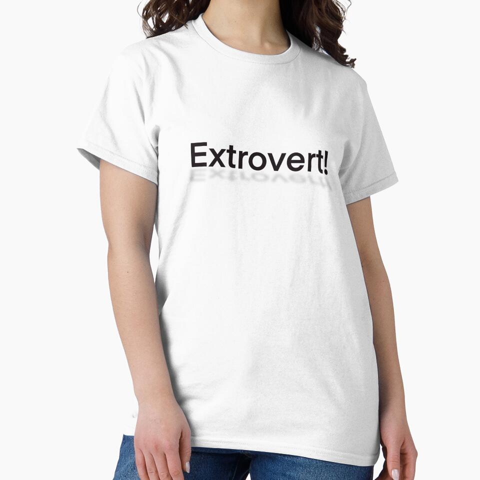 Extrovert. Black Lettering simple minimalist by AMGraphicStudio