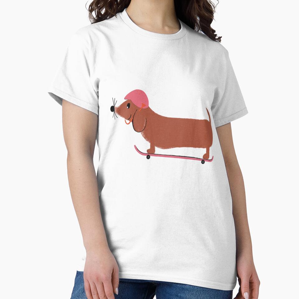 Skateboard Dachshund by cupcakiwi T-Shirts, Hoodie, Sweatshirt | BlankRebels.com (Image 2)