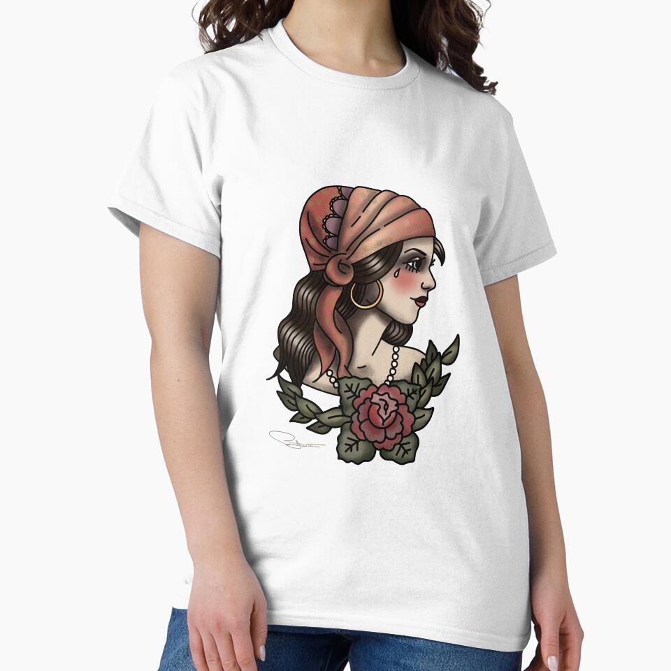 Vintage Pirate Girl Tattoo by Paul McDonald T-Shirts, Hoodie, Sweatshirt | BlankRebels.com (Image 2)
