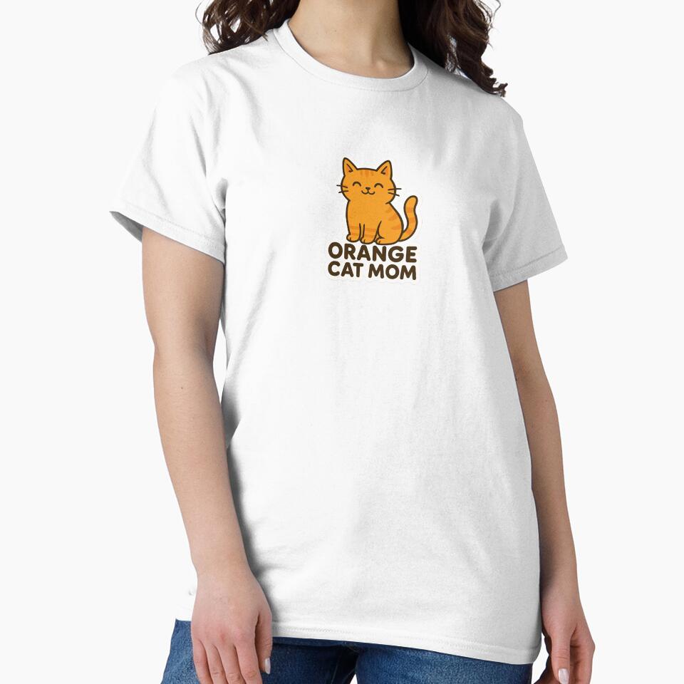 Orange Cat Mom Sticker by jensenlovescats T-Shirts, Hoodie, Sweatshirt | BlankRebels.com (Image 2)