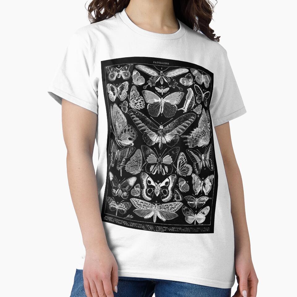 Vintage Butterfly Chart Adolphe Millot by ind3finite T-Shirts, Hoodie, Sweatshirt | BlankRebels.com (Image 2)