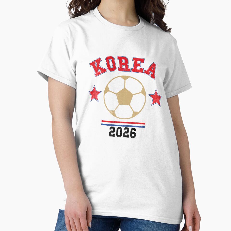 Korea 2026 — Vintage Soccer Tee by C & T ArtLab