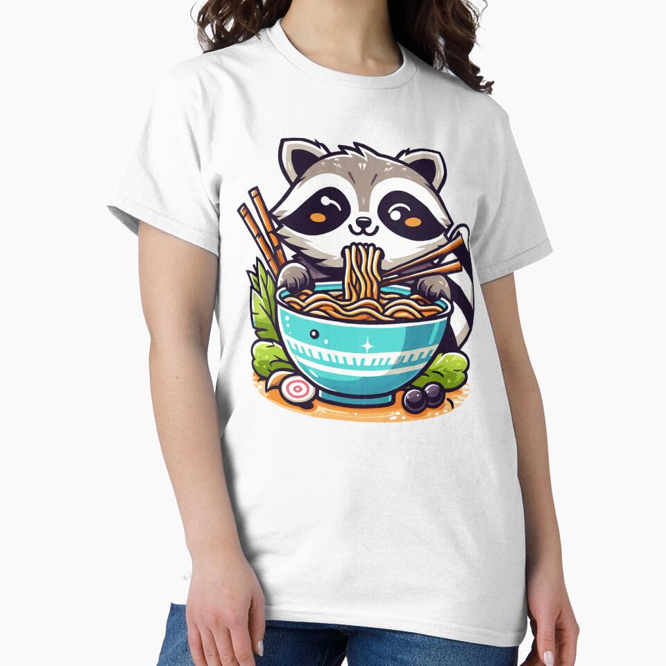 Raccoon Noodle Feast by Designowner T-Shirts, Hoodie, Sweatshirt | BlankRebels.com (Image 2)