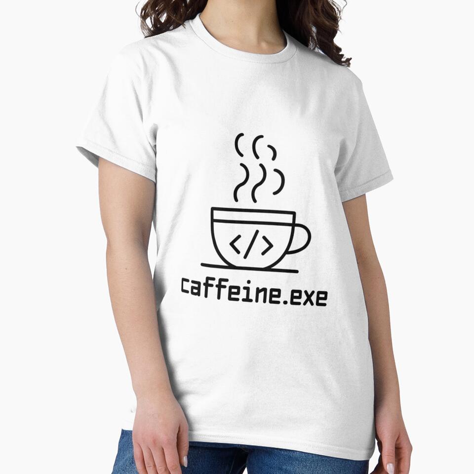 Caffeine.exe Programming Coffee Design by anass002 T-Shirts, Hoodie, Sweatshirt | BlankRebels.com (Image 2)