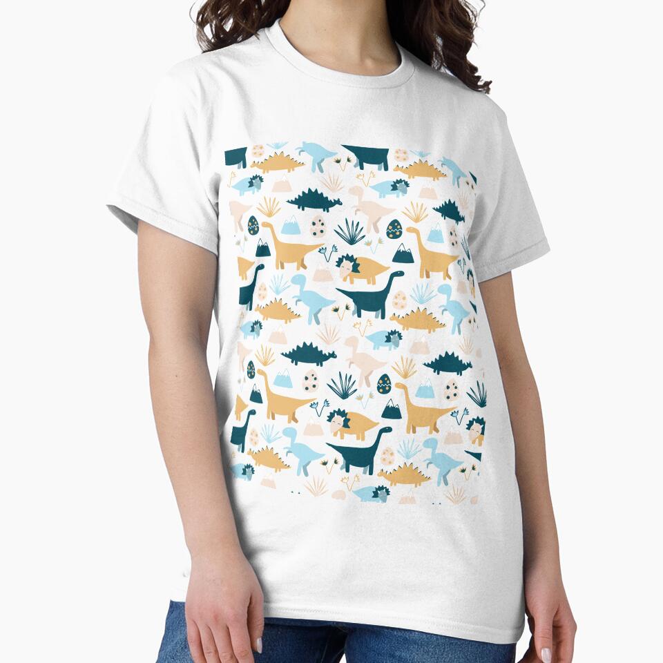 Cute Dinosaur Pattern by cgroenewald T-Shirts, Hoodie, Sweatshirt | BlankRebels.com (Image 2)