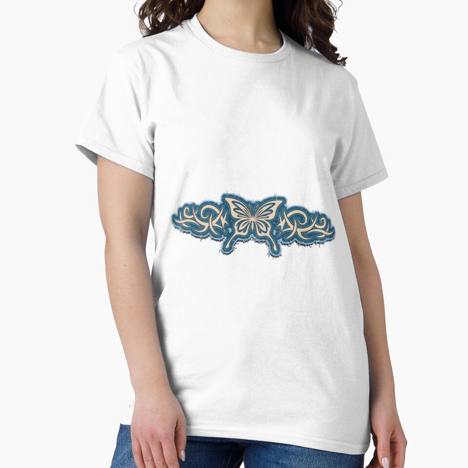 Brown Butterfly Tattoo Fairycore Dark Grunge y2k Aesthetic by xawonep9 T-Shirts, Hoodie, Sweatshirt (Image 2)