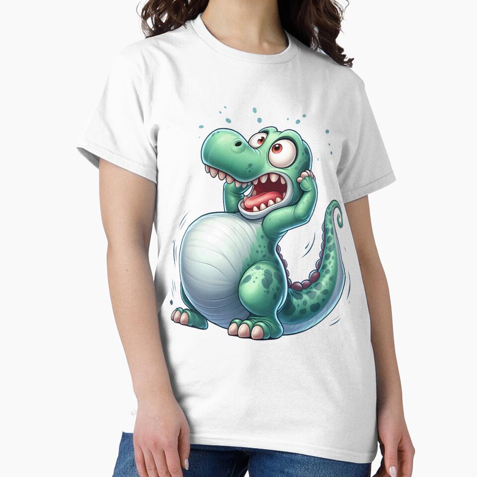 Cute Cartoon Baby Dinosaur Clipart – Chubby Funny Dino with Big Eyes & Surprised Expression by LunaPixelStudio... (Image 2)