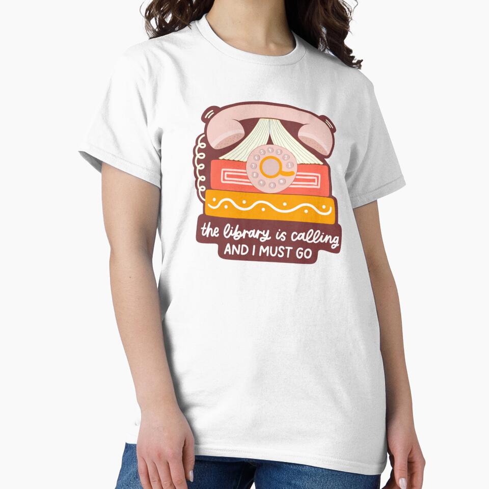 The Library Is Calling And I Must Go by krystalRomanart T-Shirts, Hoodie, Sweatshirt | BlankRebels.com (Image 2)