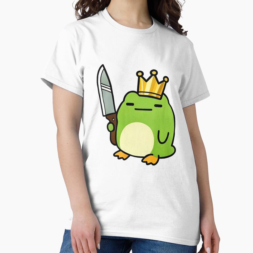 Funny Frog King with Knife – Cute Meme Cartoon by K88lvv T-Shirts, Hoodie, Sweatshirt | BlankRebels.com (Image 2)