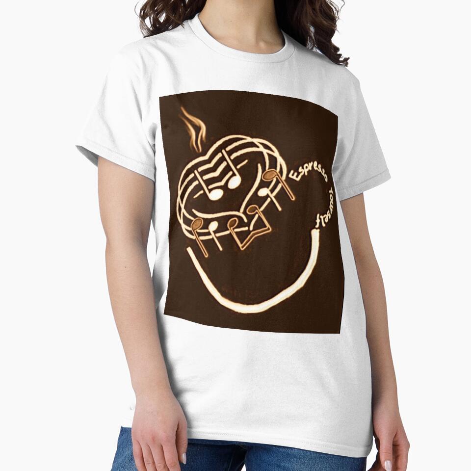 Musical Espresso Coffee Cup Pun Brown by IvaRenee