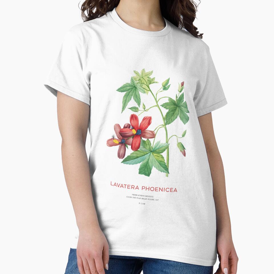 Lavatera Phoenicea or Phoenician mallow flower by Vintagrafica T-Shirts, Hoodie, Sweatshirt | BlankRebels.com (Image 2)