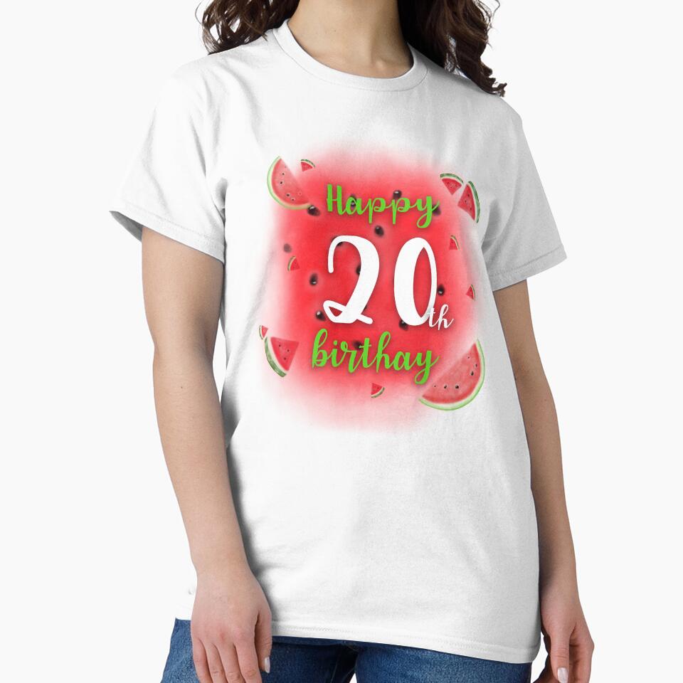 Watermelon Happy 20th Birthday by Dutlu T-Shirts, Hoodie, Sweatshirt | BlankRebels.com (Image 2)