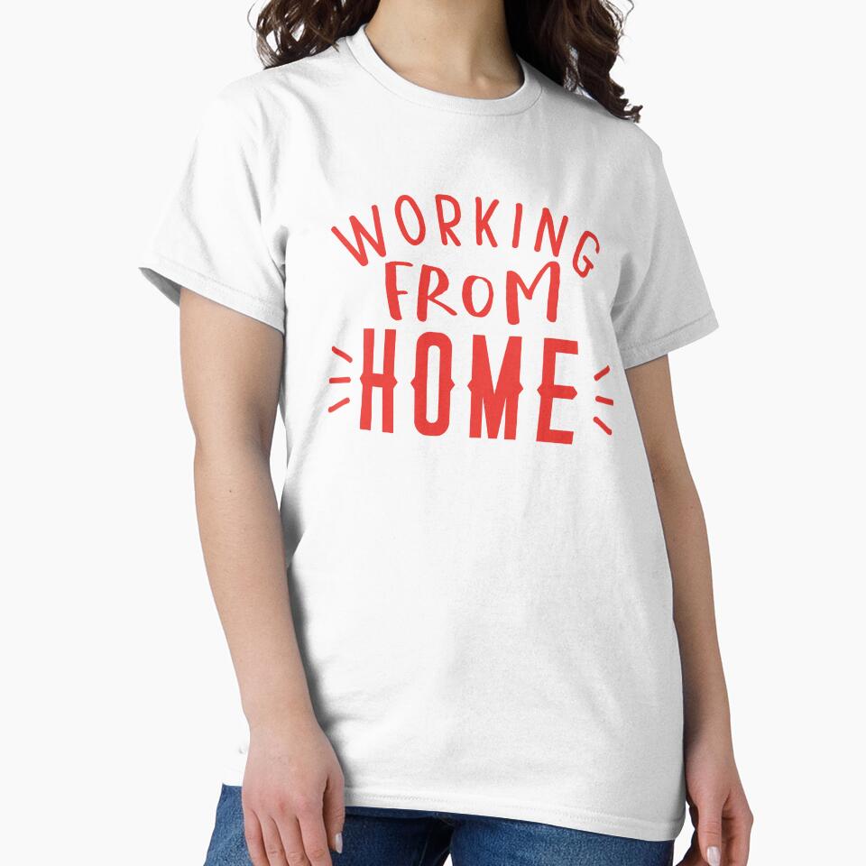 Working from HOME in red by jazzydevil T-Shirts, Hoodie, Sweatshirt | BlankRebels.com (Image 2)
