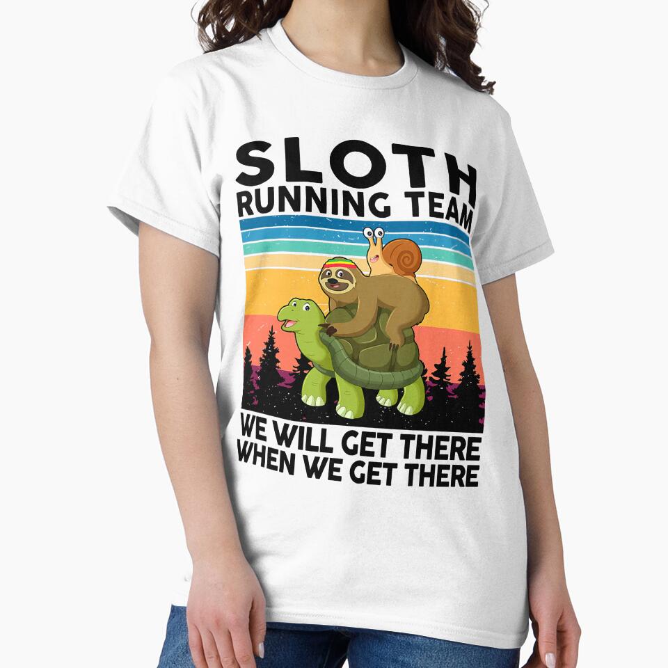 Funny Running-Shirt Sloth Running Team Women Men Kids by RobertKnow Hoodie, Sweatshirt | BlankRebels.com (Image 2)