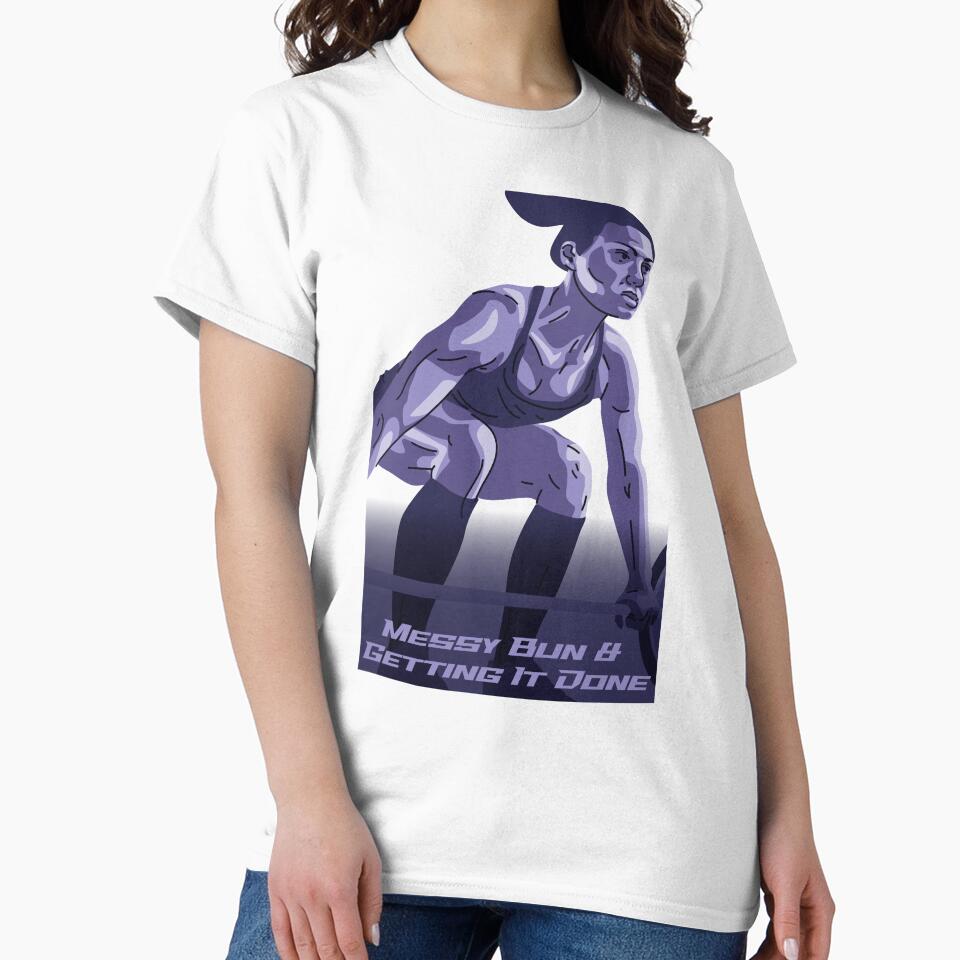 Motivational Unisex Heavy Cotton Tee, Perfect for Athletes, Gym Lovers, Casual Wear, Gift for Fitness, Messy... (Image 2)