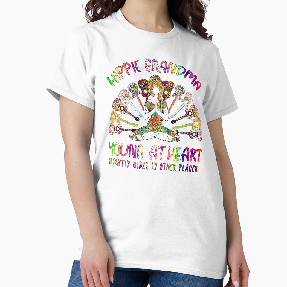 Hippie Grandma Yours At Heart Slightly Older In Other Places by Terri-Wong-9720 T-Shirts, Hoodie, Sweatshirt (Image 2)