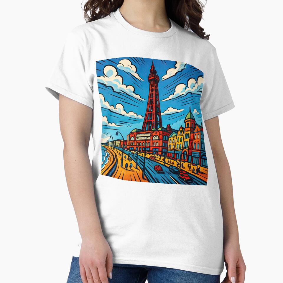 Blackpool, city | Comics style - Cartoon by ComicsFactory T-Shirts, Hoodie, Sweatshirt | BlankRebels.com (Image 2)