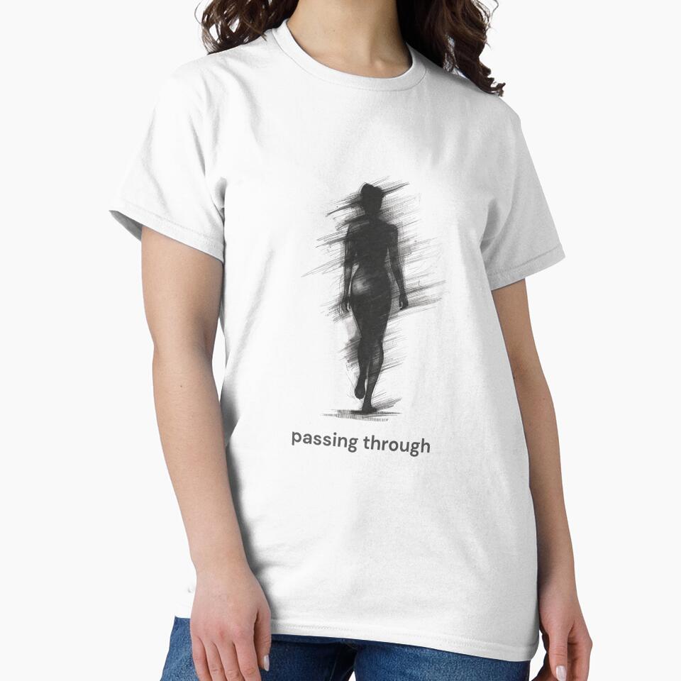 Passing Through – Minimal Existential Figure Design for T-Shirts & Hoodies by KindByNature Sweatshirt (Image 2)