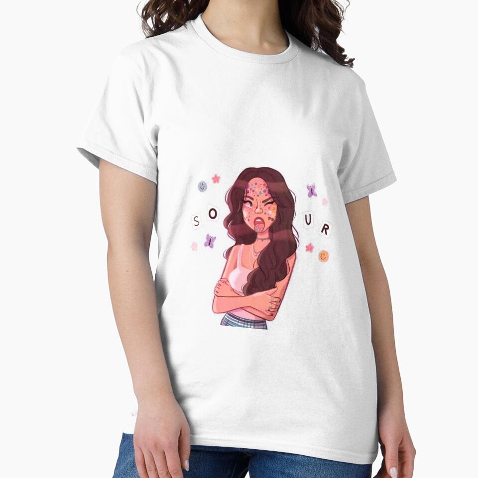 Olivia-Inspired “Sour” Aesthetic — Sticker-Face Pop Girl (Pastel Poster) by gringoods T-Shirts, Hoodie, Sweatshirt (Image 2)