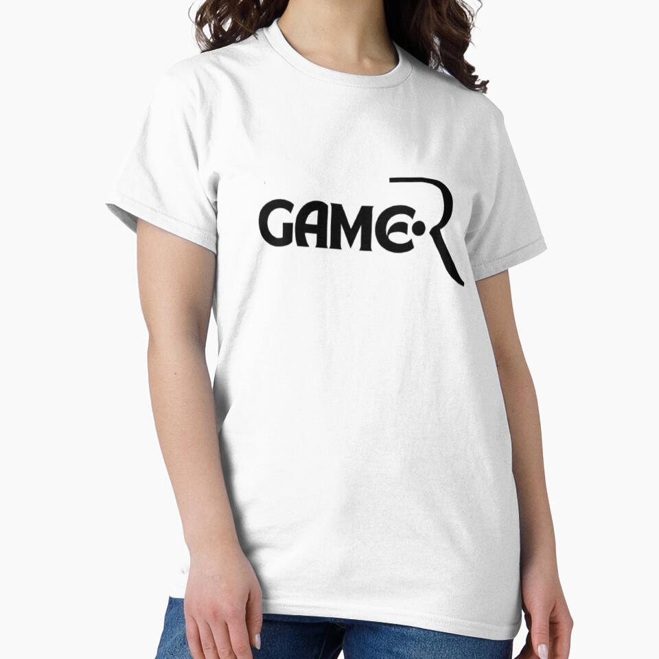 “GAMER – Minimalist Gaming Typography T-Shirt” by rsuniquestyle Hoodie, Sweatshirt | BlankRebels.com (Image 2)