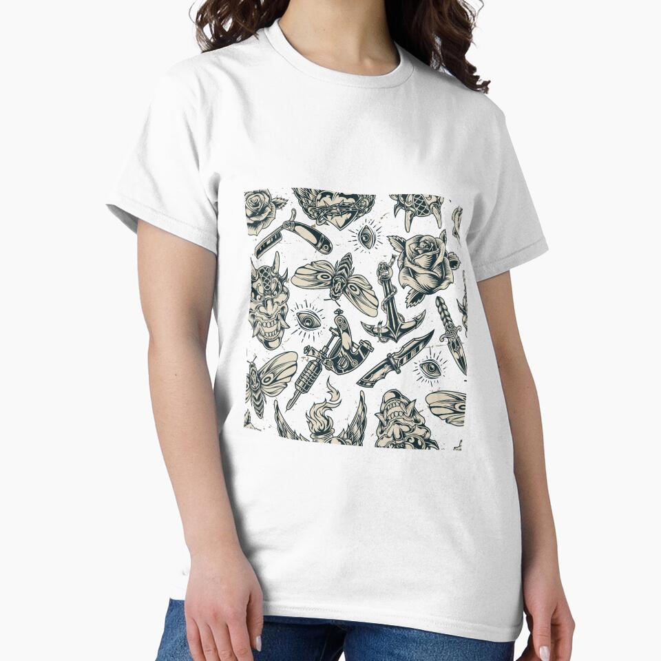 Tattoo Life Style Pattern by FattoAMano T-Shirts, Hoodie, Sweatshirt | BlankRebels.com (Image 2)