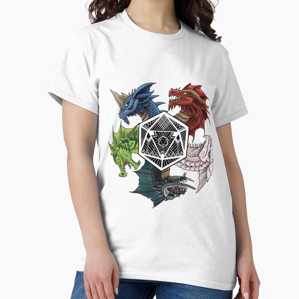 D&D Chromatic Dragon D20 by elgraphinx T-Shirts, Hoodie, Sweatshirt | BlankRebels.com (Image 2)