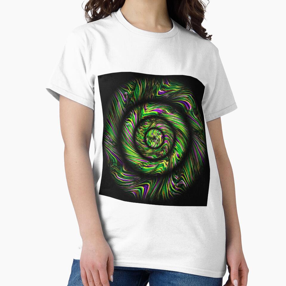 green and purple concentric circular zigzag wave patterns by mister-john
