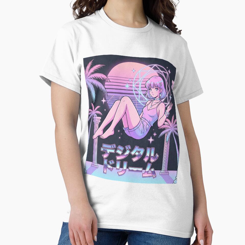 Vaporwave Anime Dream by Midnight Replay T-Shirts, Hoodie, Sweatshirt | BlankRebels.com (Image 2)