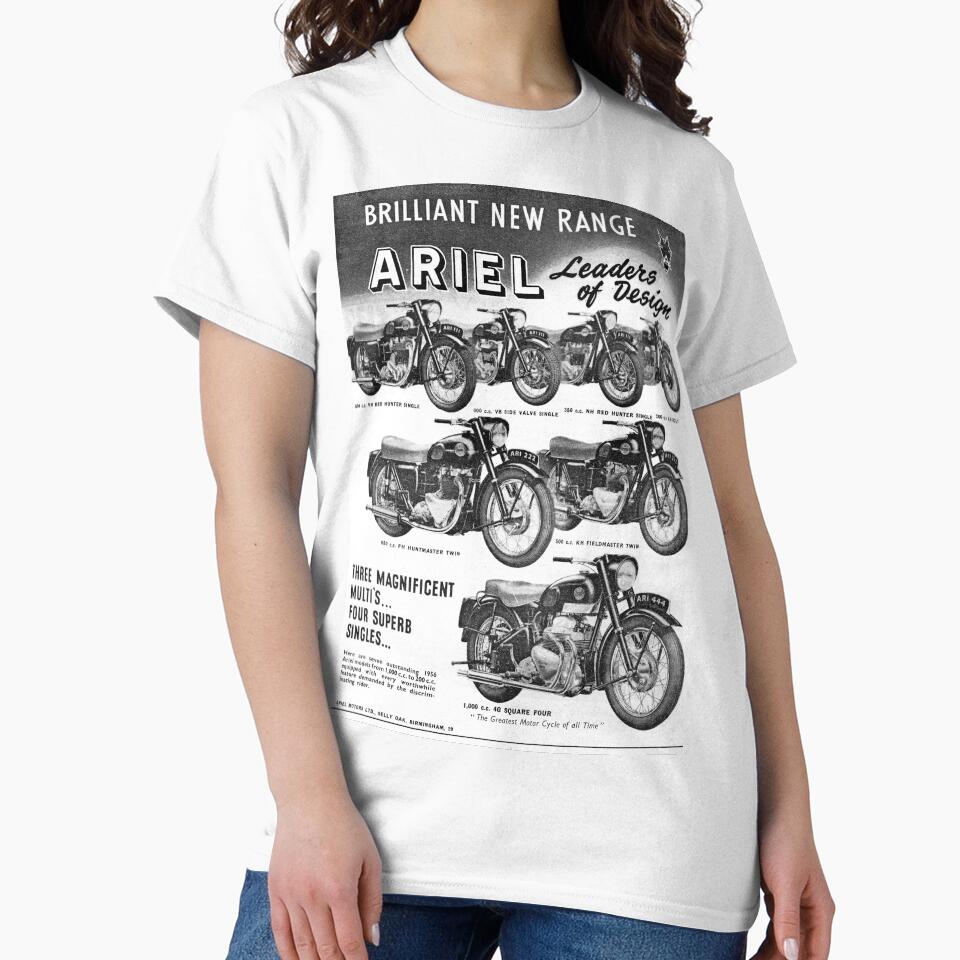 1955 Ariel Motorcycle advert by Random Railways T-Shirts, Hoodie, Sweatshirt | BlankRebels.com (Image 2)