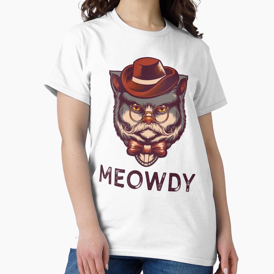 Funny Cat Cowboy Meowdy Texas Meow Howdy by RandomStuffShop T-Shirts, Hoodie, Sweatshirt | BlankRebels.com (Image 2)