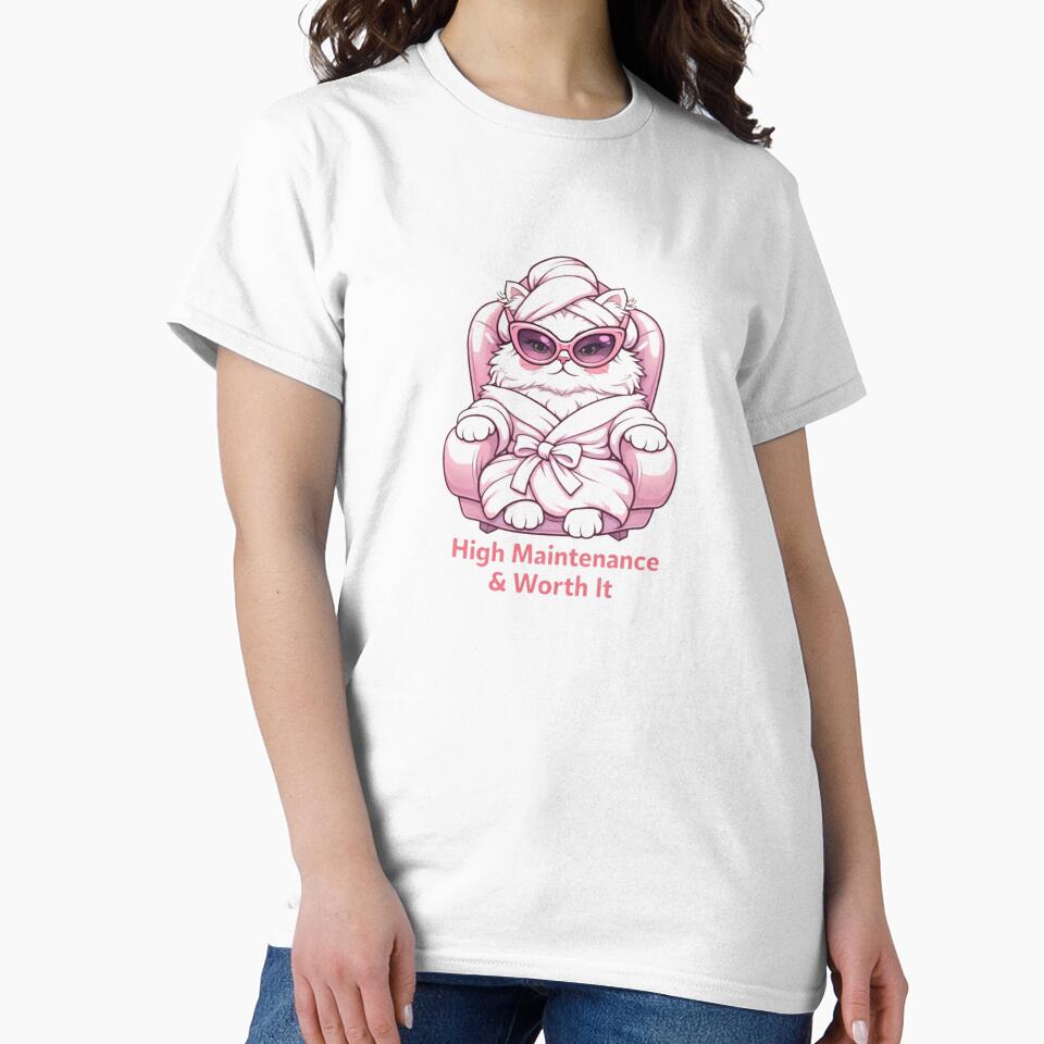 Persian Cat Spa Aesthetic High Maintenance & Worth It by Gentlestate T-Shirts, Hoodie, Sweatshirt | BlankRebels.com (Image 2)