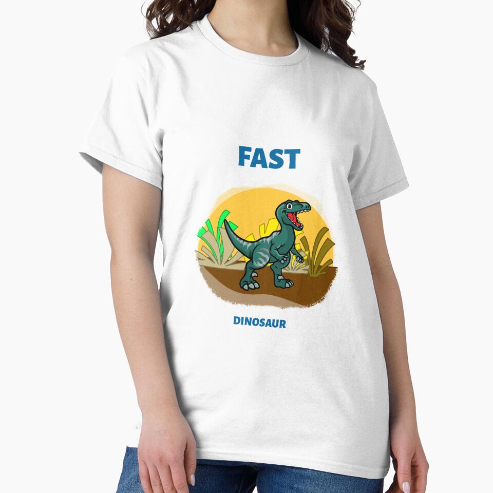 fast dinosaur tshirt by Eugenie974 Hoodie, Sweatshirt | BlankRebels.com (Image 2)