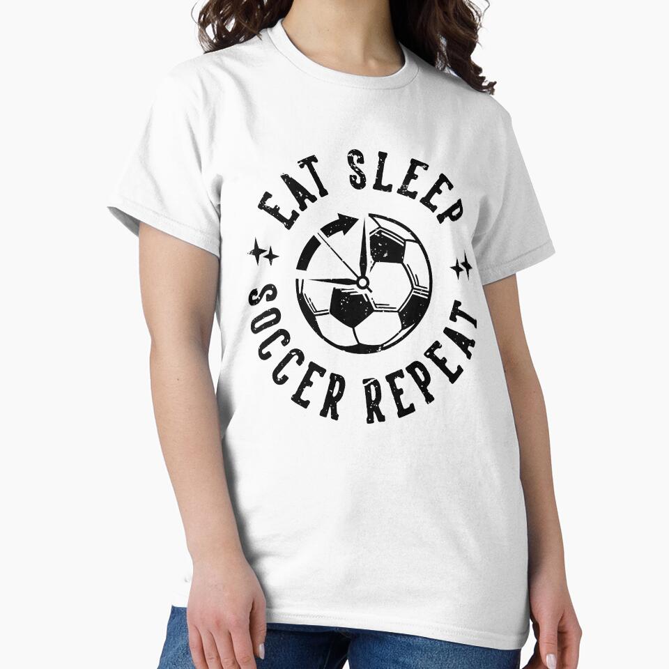 Eat Sleep Soccer Repeat by crazy merchs