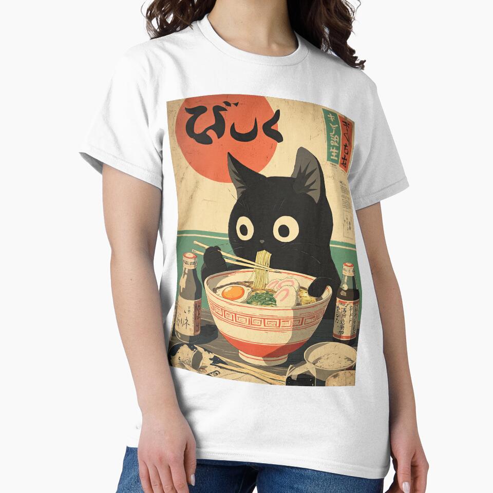 Kawaii Kuro Neko Ramen Run by Retro Type