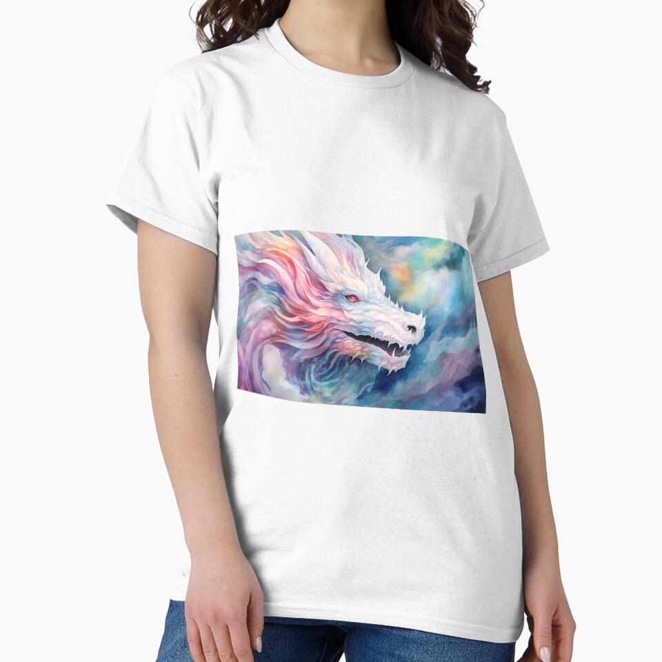 Fantasy Watercolor - Peaceful Dragon by Fantasy Masterpiece T-Shirts, Hoodie, Sweatshirt | BlankRebels.com (Image 2)