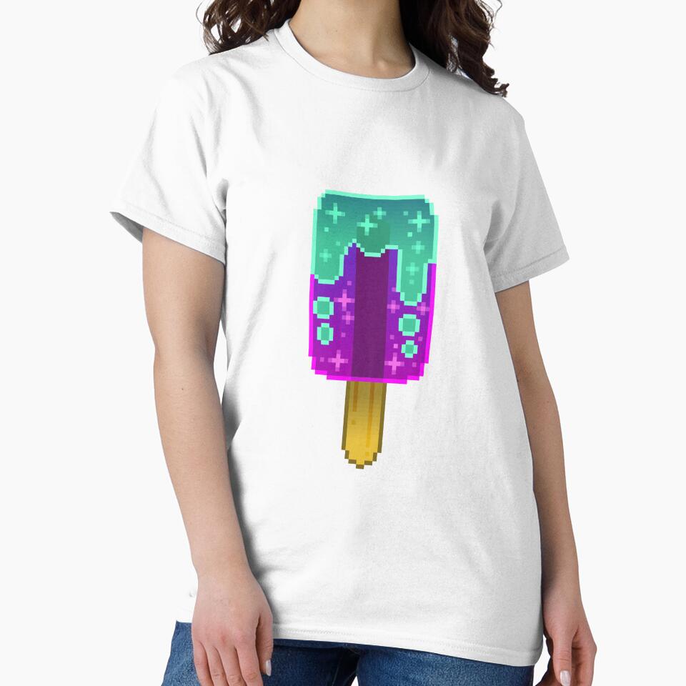 Pixel Art - Purple/Teal Galaxy Popsicle by Kaiko-Roku T-Shirts, Hoodie, Sweatshirt | BlankRebels.com (Image 2)