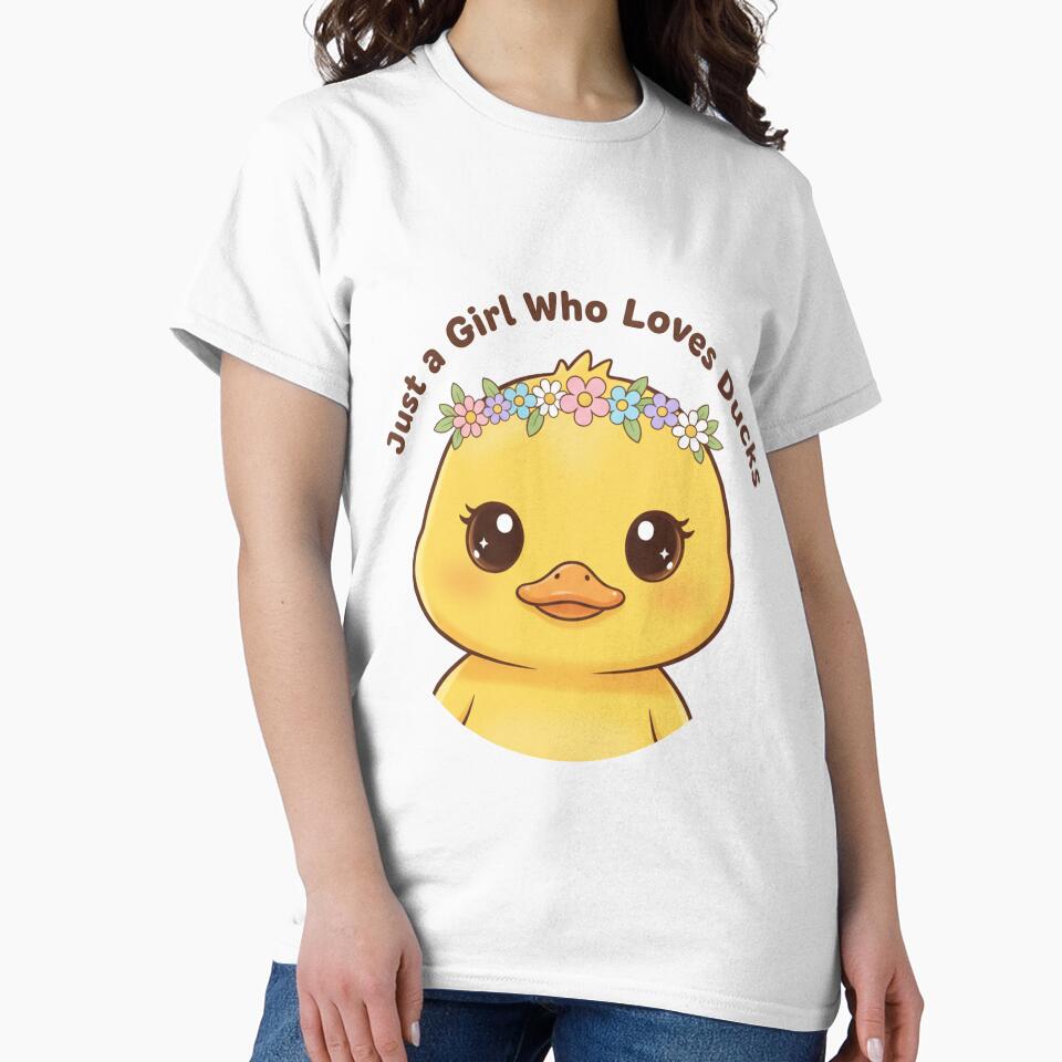 ust a Girl Who Loves Ducks | Duck Lover by ArsyArt T-Shirts, Hoodie, Sweatshirt | BlankRebels.com (Image 2)