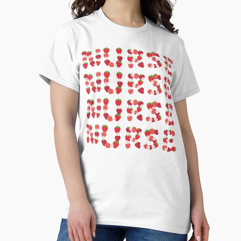 Nurse Strawberry Letters by AsinusAS T-Shirts, Hoodie, Sweatshirt | BlankRebels.com (Image 2)