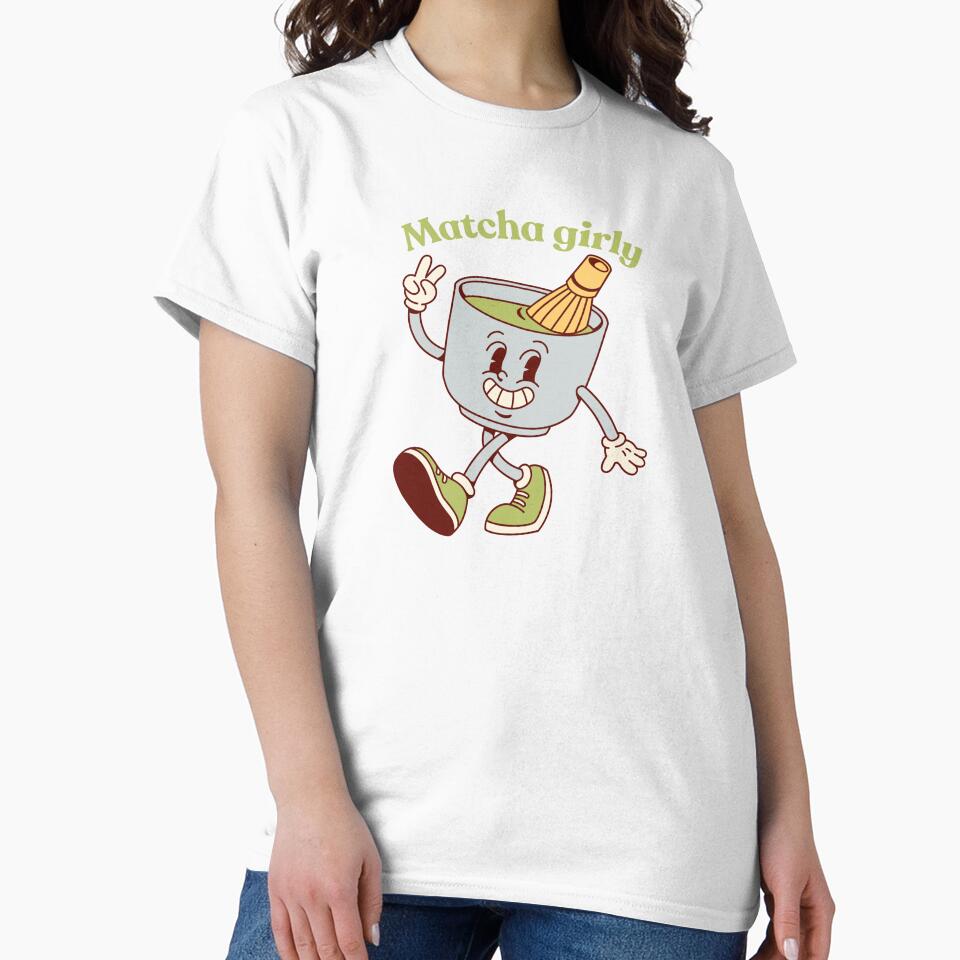 Cute Matcha Latte Sticker Kawaii Pastel Aesthetic Girly Design by Neurobloom2005 T-Shirts, Hoodie, Sweatshirt (Image 2)