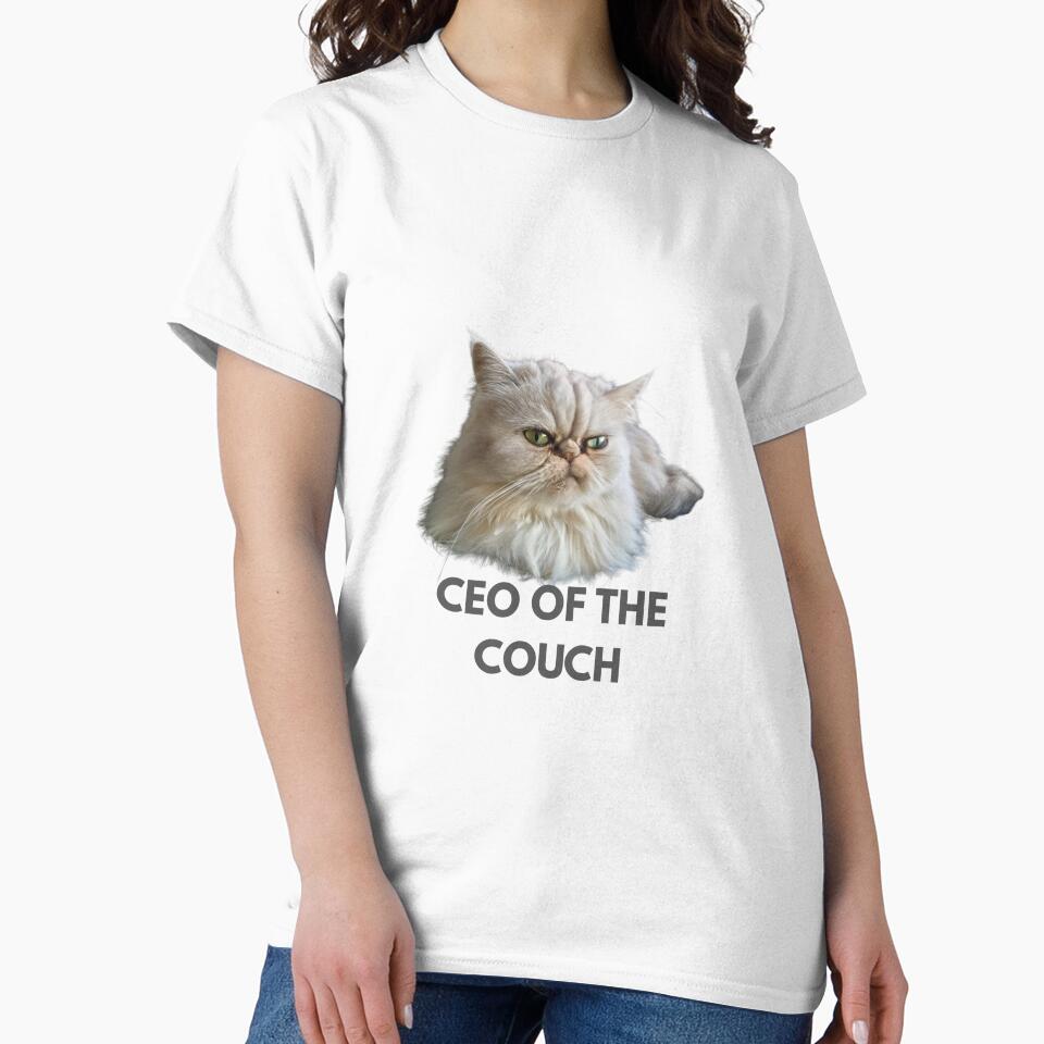 CEO of the Couch - Funny Grumpy Cat Aesthetic by LUV PAWSIA T-Shirts, Hoodie, Sweatshirt | BlankRebels.com (Image 2)