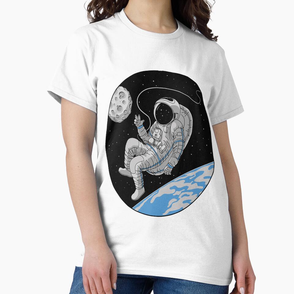 Astronaut Travel The Moon by skeierleber4327 T-Shirts, Hoodie, Sweatshirt | BlankRebels.com (Image 2)