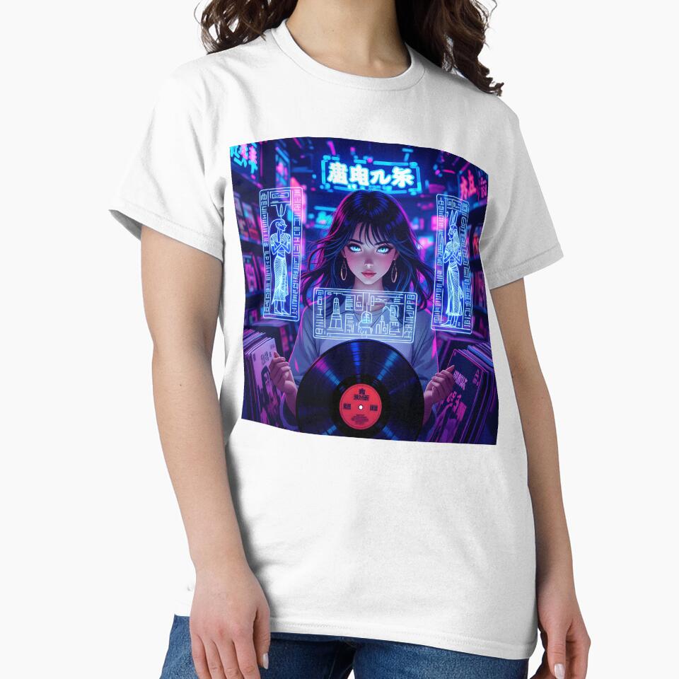 Girl Dj in Futuristic Record Shop by DMT-FM T-Shirts, Hoodie, Sweatshirt | BlankRebels.com (Image 2)