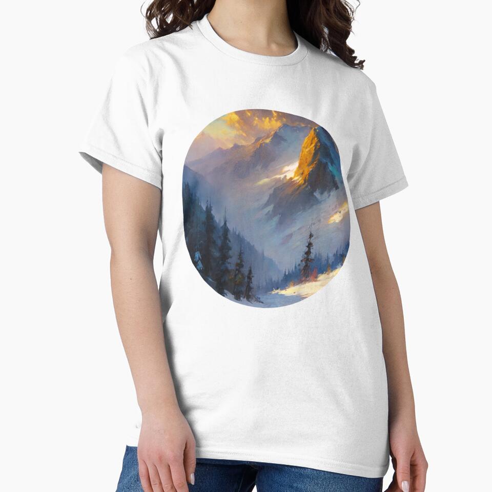Sunny Winter Mountain by cr6zym1nd T-Shirts, Hoodie, Sweatshirt | BlankRebels.com (Image 2)