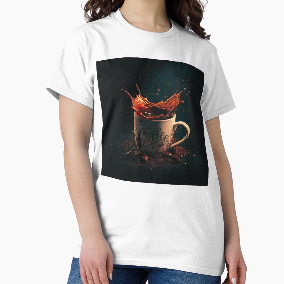 Overflowing Coffee Spin – Energetic Coffee Lover Design by Art-Design-EM
