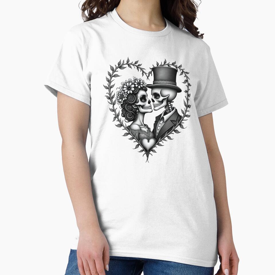 sugar skull love couple by a2zbuyshop T-Shirts, Hoodie, Sweatshirt | BlankRebels.com (Image 2)