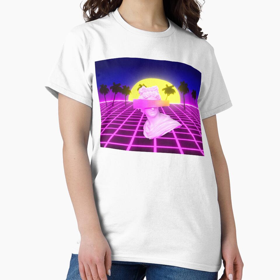 Retro 3D Shapes Vaporwave Style (1) by Peekonet T-Shirts, Hoodie, Sweatshirt | BlankRebels.com (Image 2)