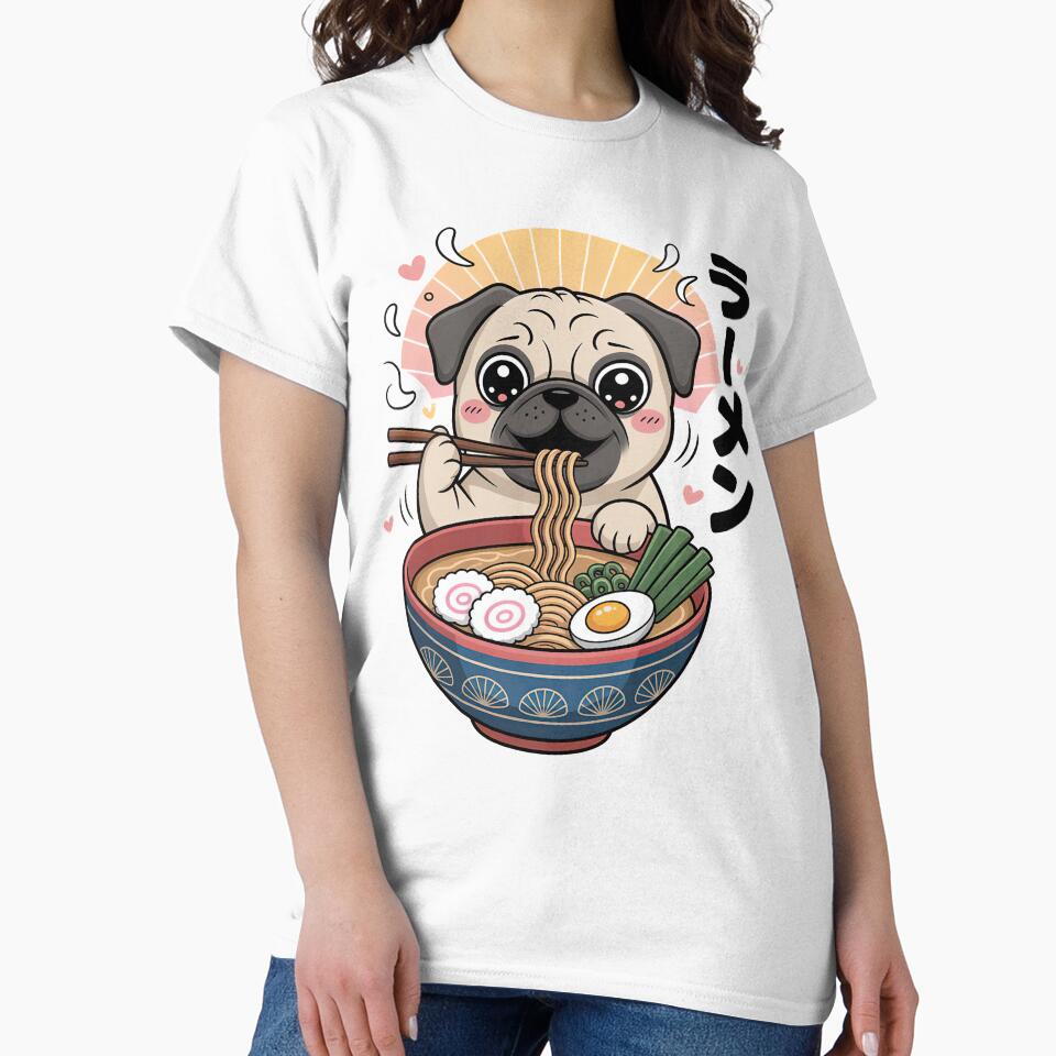 Cute Kawaii Pug, Kawaii Pug by graphic-genie T-Shirts, Hoodie, Sweatshirt | BlankRebels.com (Image 2)