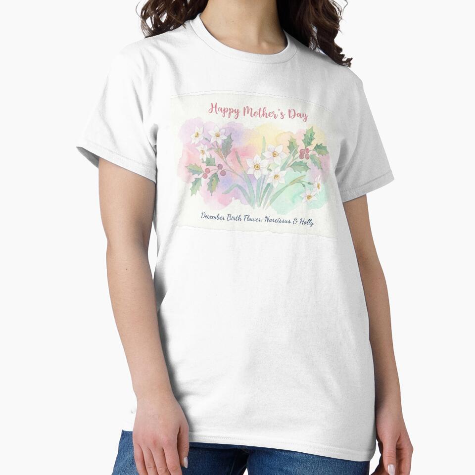 Mother's Day - December Birth Flower by HeyyItsNikki T-Shirts, Hoodie, Sweatshirt | BlankRebels.com (Image 2)