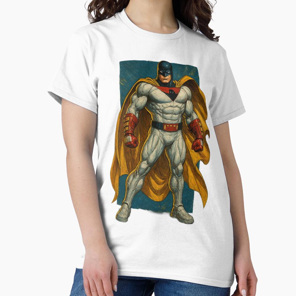 Space Ghost Retro Superhero Poster – Classic Cartoon Hero Illustration by Thogan0416 T-Shirts, Hoodie, Sweatshirt (Image 2)