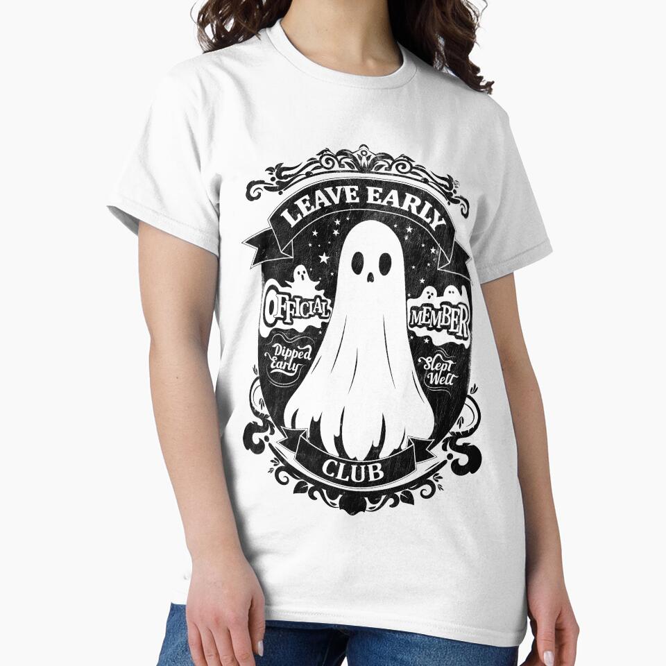 Leave Early Club Ghost by JJLosh T-Shirts, Hoodie, Sweatshirt | BlankRebels.com (Image 2)